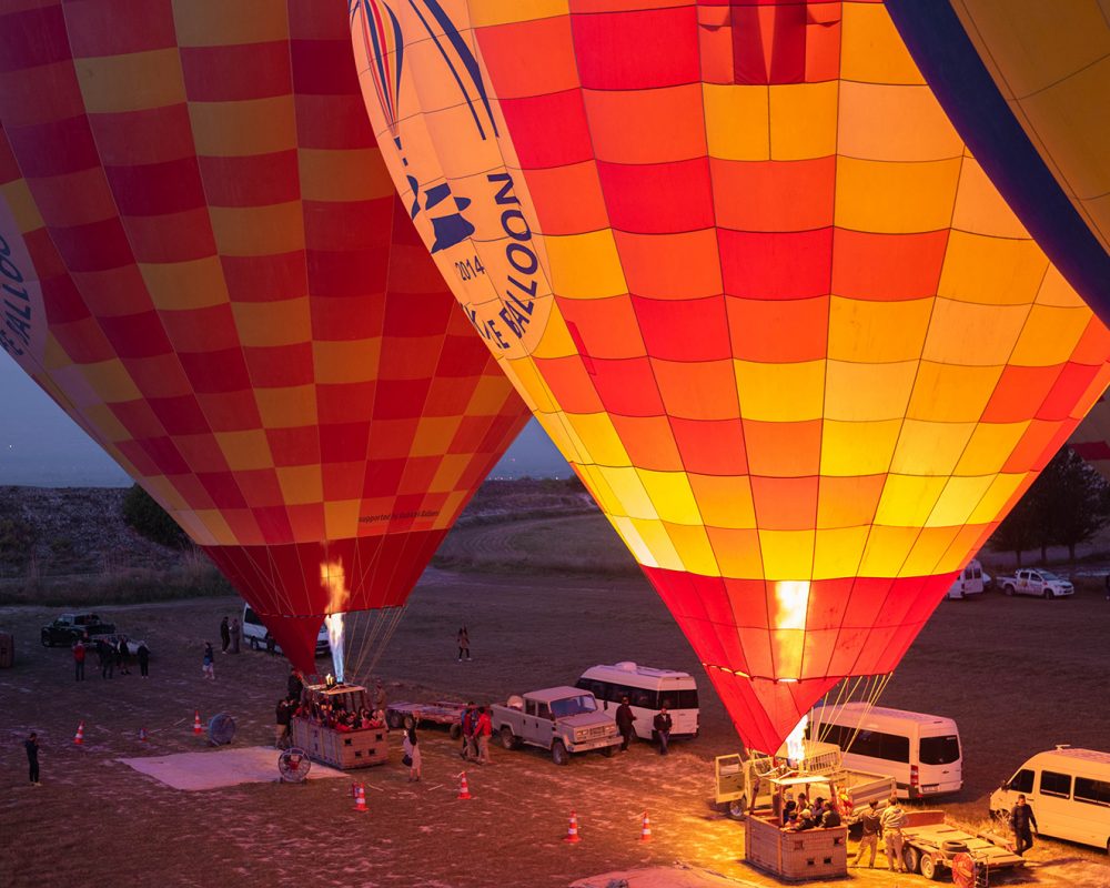 Полет на воздушном шаре в Памуккале
